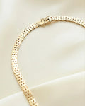 Beautiful Perfect Brick Link Necklace by Børge Printzen 14K Gold