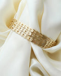 Sublime Danish Mid Century Vintage Geneva Variation Bracelet 14K Gold 1960s