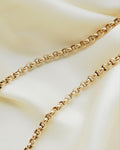 Antique 19 Inches Rolo Link Chain 18K Gold 1800s