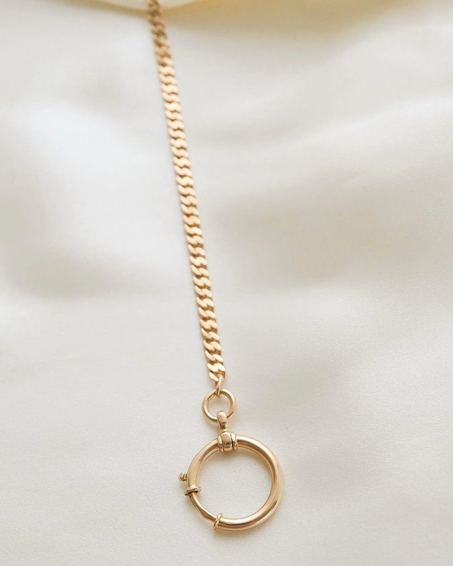 Antique Watch Chain Curb Link 18K Solid Gold