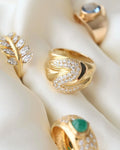 Sublime Z Diamond Vintage Cocktail Ring 11 Grams 18K Gold