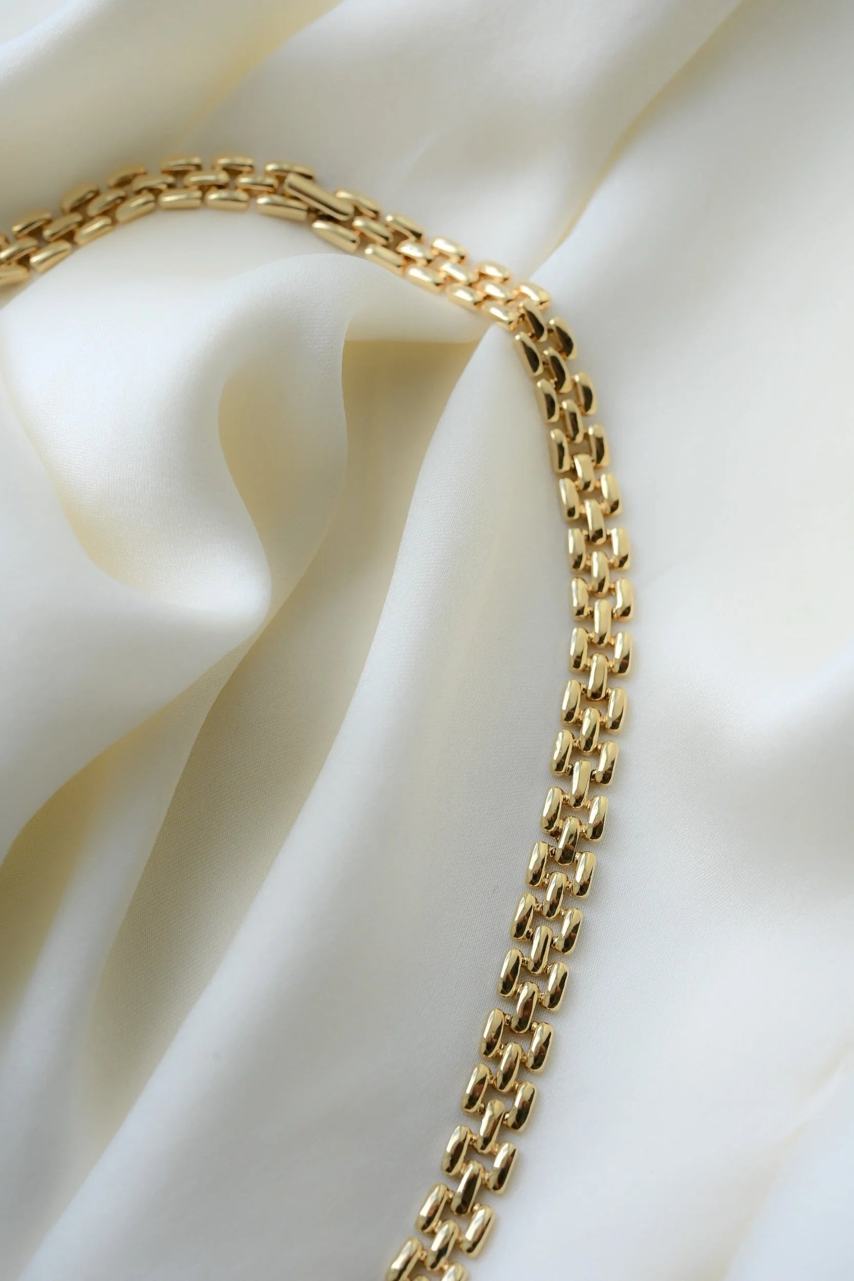 Fierce Vintage Panther Link Choker 15.5 Inches 14K Gold