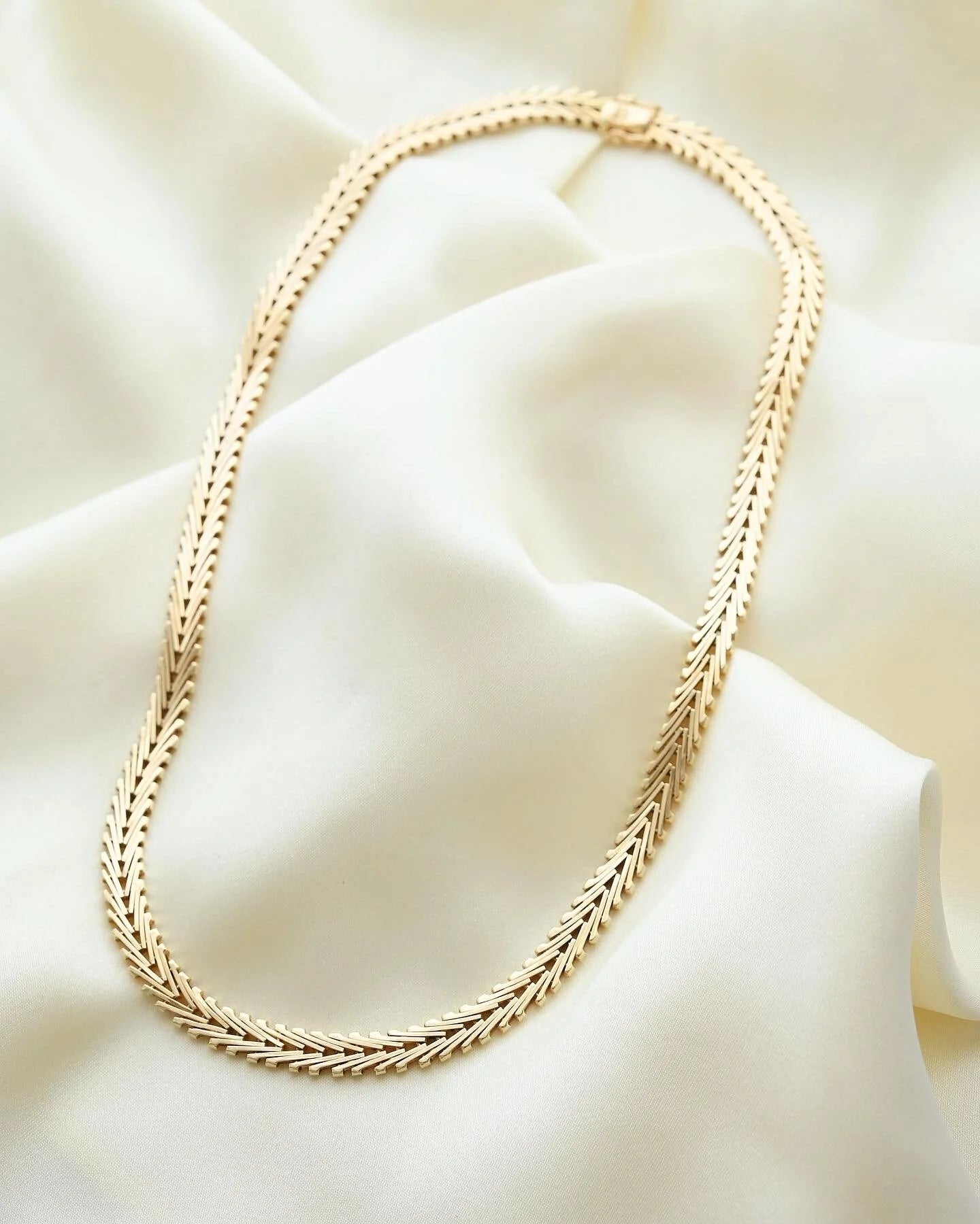 The Perfect Danish Mid Century Necklace 14K Gold 1965