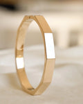 Amazing Sculptural Vintage Bangle 14K Gold 1970s