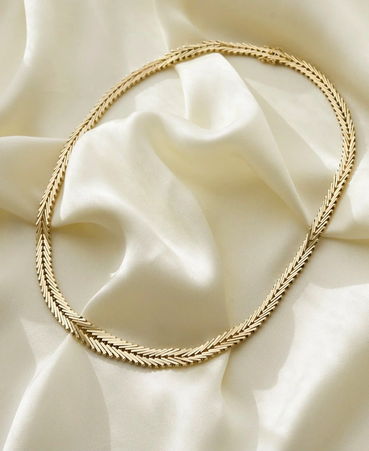 Amazing Geneva Link Necklace Vintage by Torben Andersen 14K Gold 1960s
