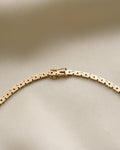Stunning Danish Brick Link Necklace 14K Gold 1960s