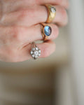 Beautiful Vintage 1 Carat Diamond Cluster Ring 14K White Gold