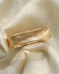 Radiant Textured Vintage Bangle 14K Gold 1970s