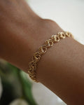 Rare Three Dimensional Knot Link Bracelet 18K Gold 1955 Sweden