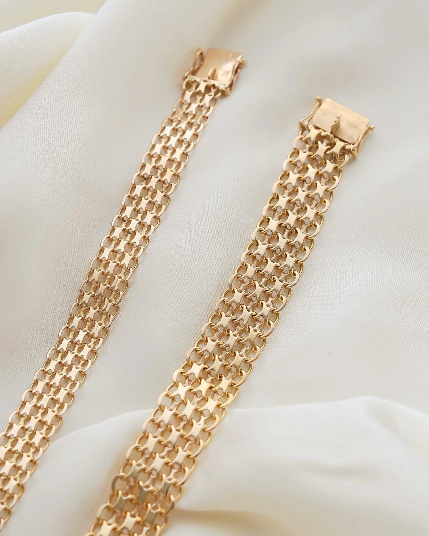 Gorg Glowing Swedish Vintage Bracelets Selling Separately 18K Gold 1960s