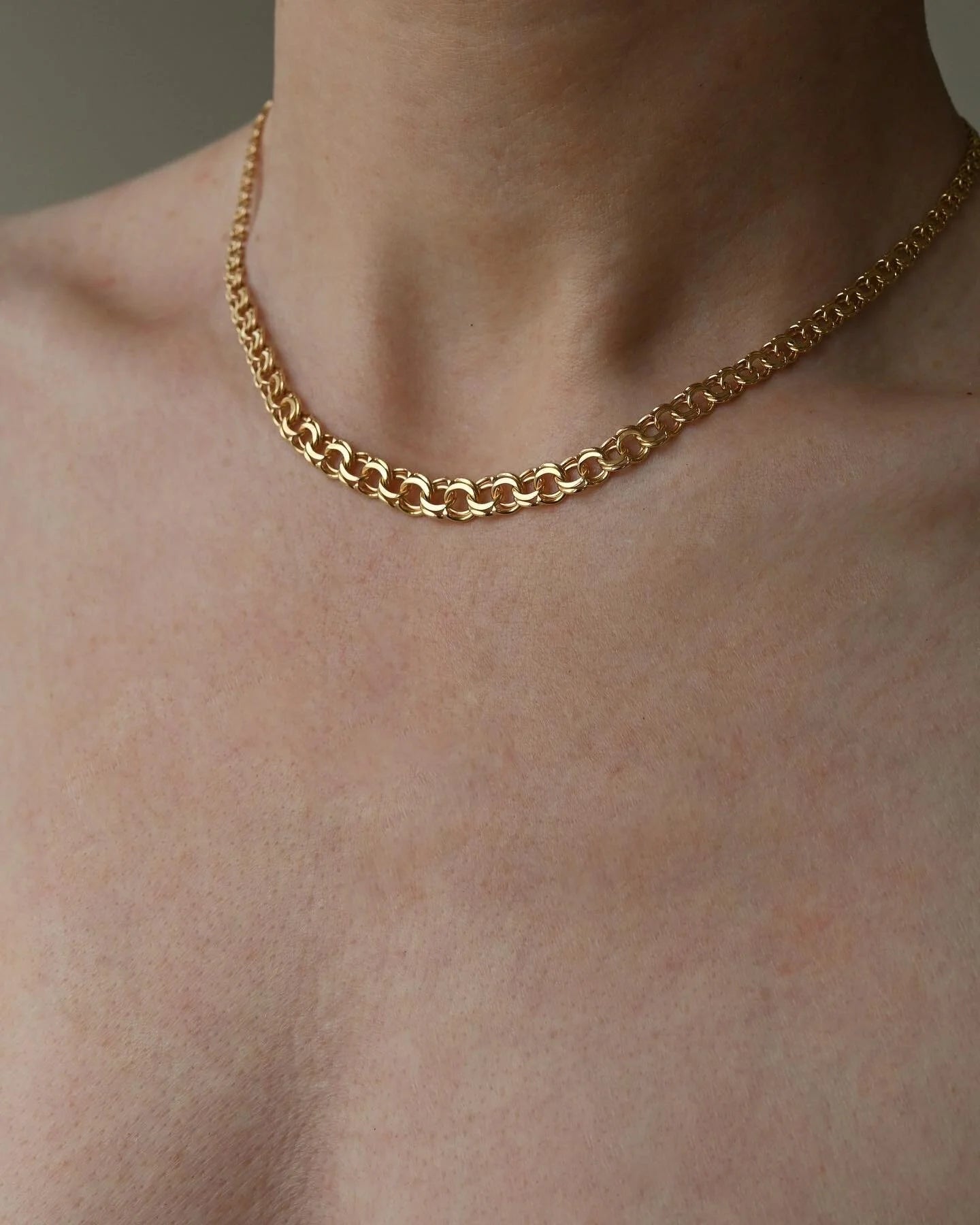 Beautiful Swedish Vintage Bismarck Necklace 18K Gold 1962