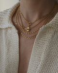 18.85 Inches Italian Vintage Link Chain 18K Gold