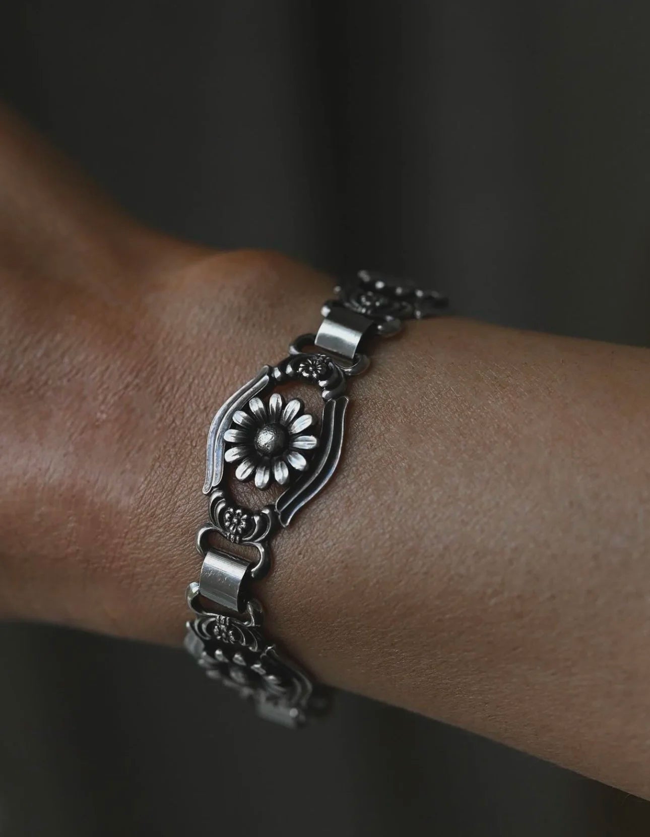 69 Year Old Silver Flower Dream 24 Grams Bracelet 1955 Sweden
