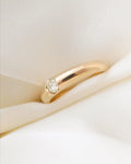 Gorg Stacking Band Danish Vintage w High Quality Diamond 18K Gold