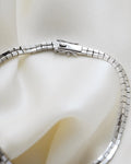 Sparkly White Gold Double Row Bracelet 18K Gold