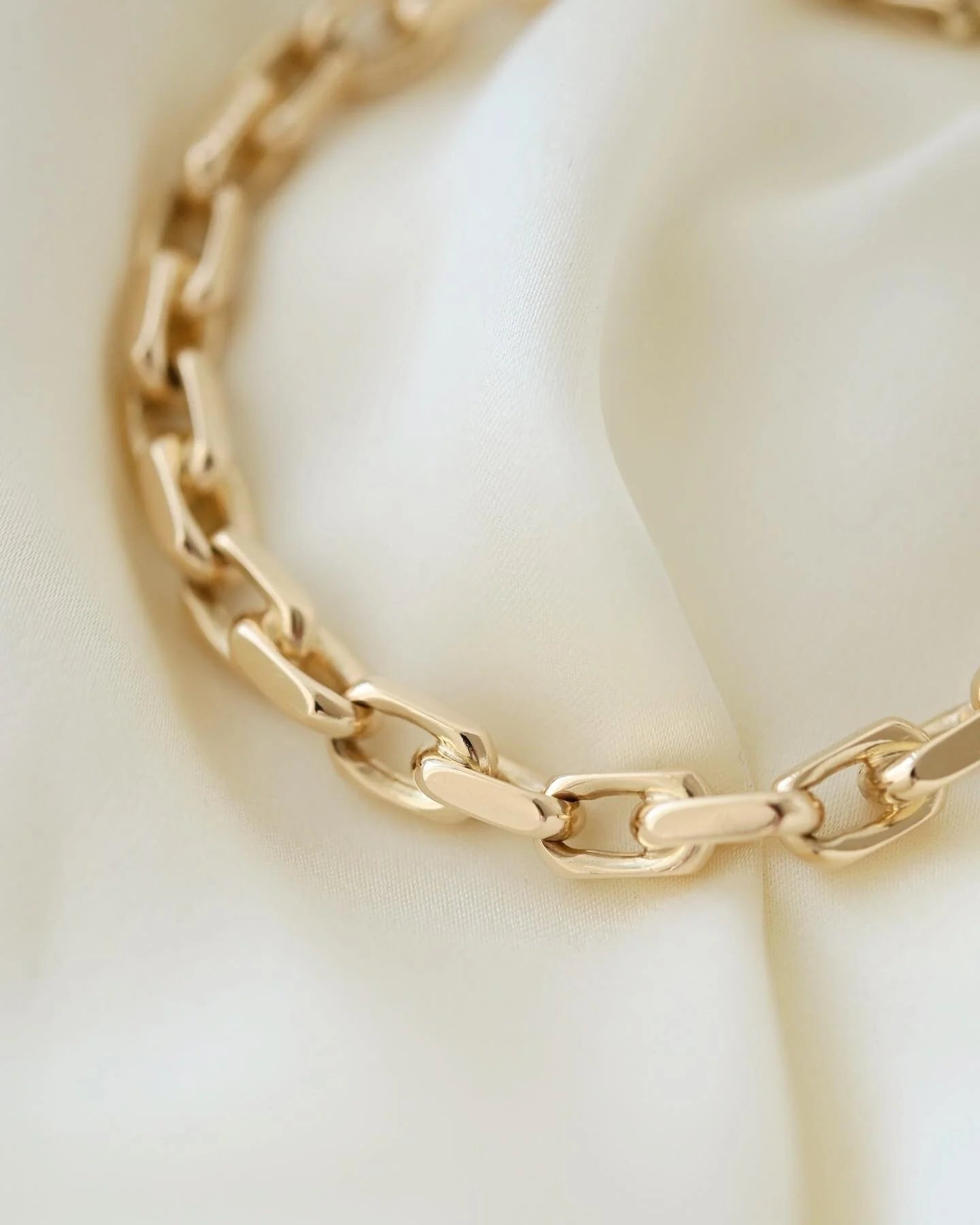 Gorg Heavy Danish Vintage Anchor Link Bracelet 14K Gold 1970s
