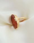 Huge Antique Carnelian AR or RA Signet Ring 18K Gold 1932