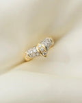 From Personal Collection 0.95 Carats 6.5 Grams Diamond Chevron Ring 18K Gold