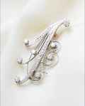 Antique Bouquet Diamond Pendant 1.0 Carats 18K White Gold On Complimentary Silver Chain