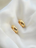 Ultra Shiny Vintage Hoop Earrings 18K Gold