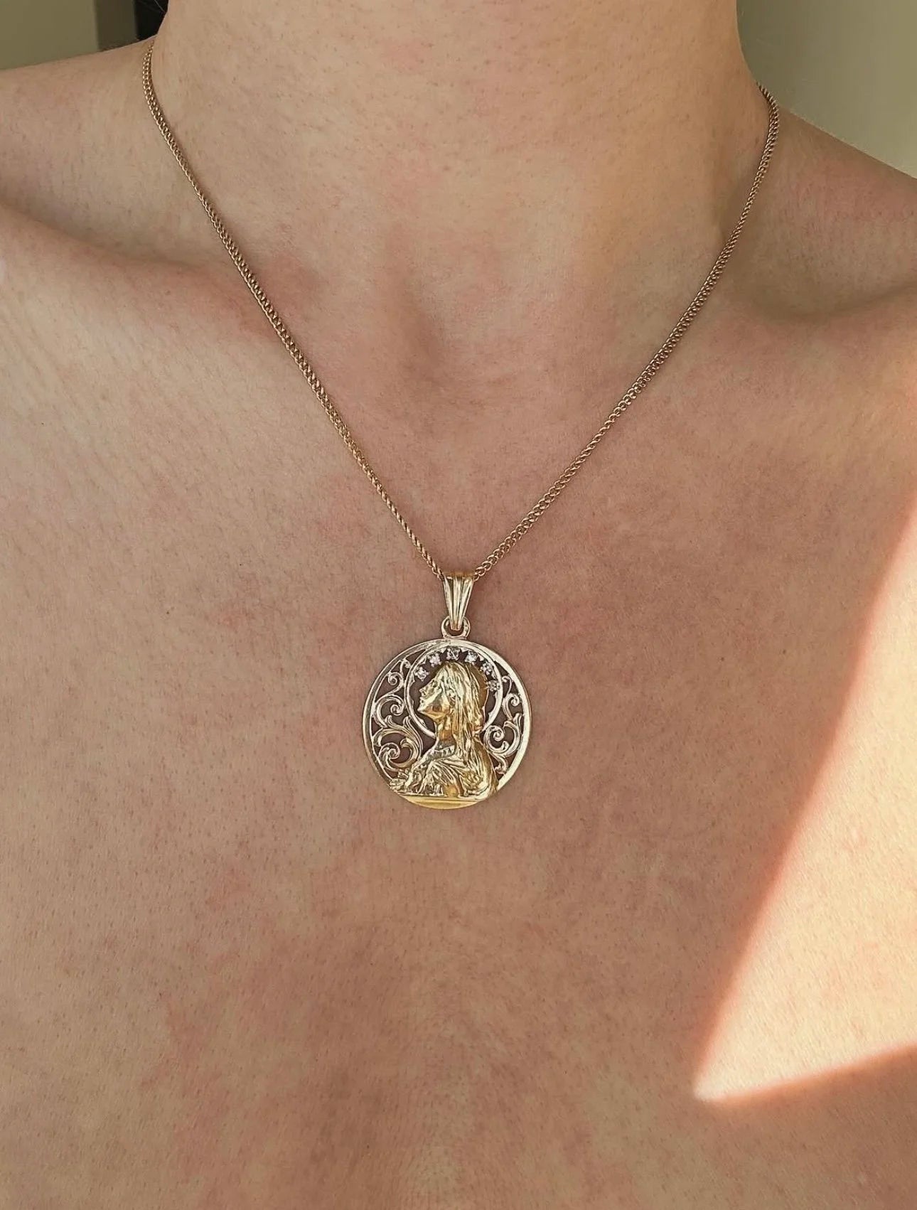 Antique Rare Belle Epoque Pendant 18K Solid Gold
