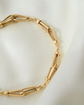 Gorgeous Fancy Link Bracelet 7.5 Inches 18K Gold