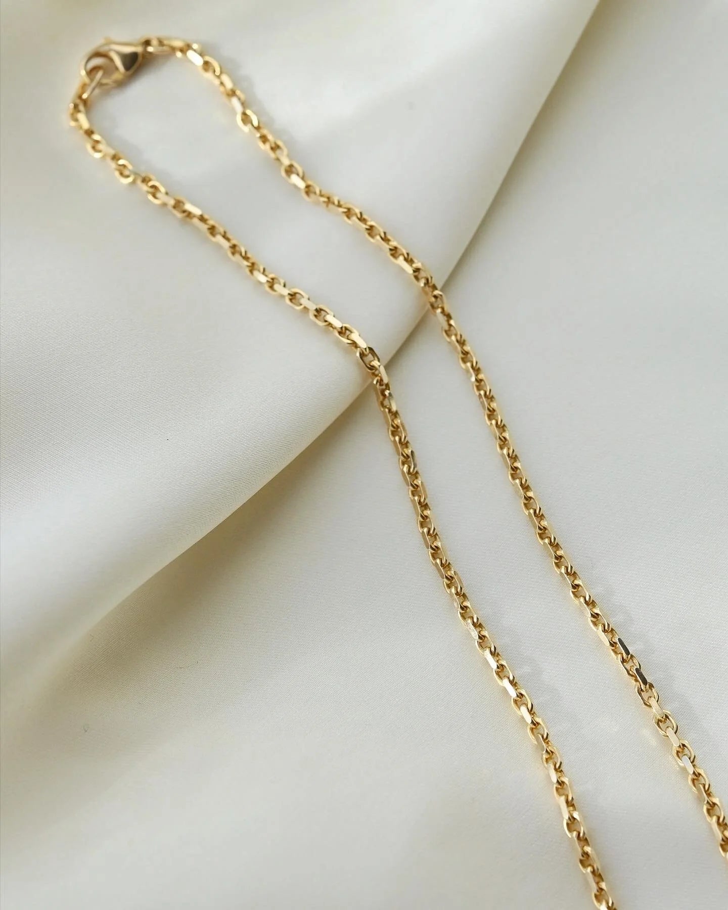 Rare Danish Mid Size Anchor Link Chain 14K Gold