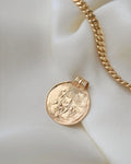 Radiant, Dreamy Good Luck Medallion Pendant Swedish Vintage  18K Gold