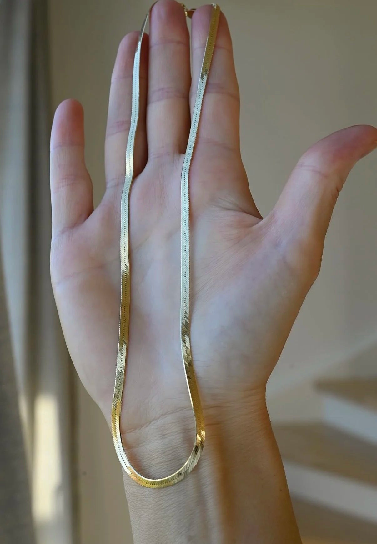 The Perfect Herringbone Vintage Necklace 14K Gold