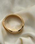 Radiant Textured Vintage Bangle 14K Gold 1970s