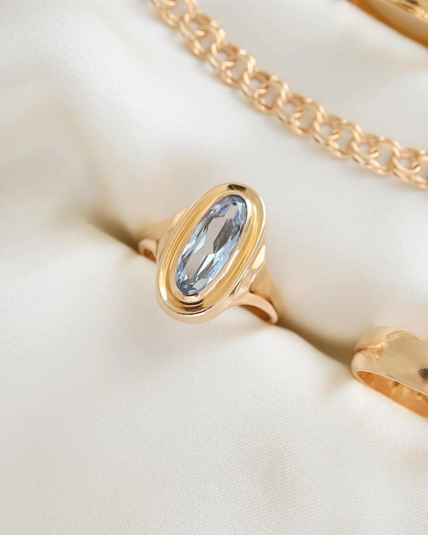 The Blue Collection 18K Gold Bracelet & Rings