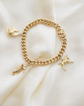 Italian Vintage Charm Bracelet 14K Gold 1960