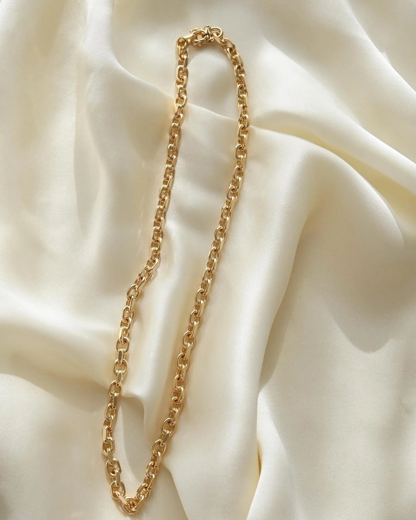 BIG 55 Grams Vintage Dream Anchor Chain by Søren Deli 14K Gold 1970s