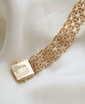 Perfect Vintage Star Pattern Link Bracelet 18K Gold