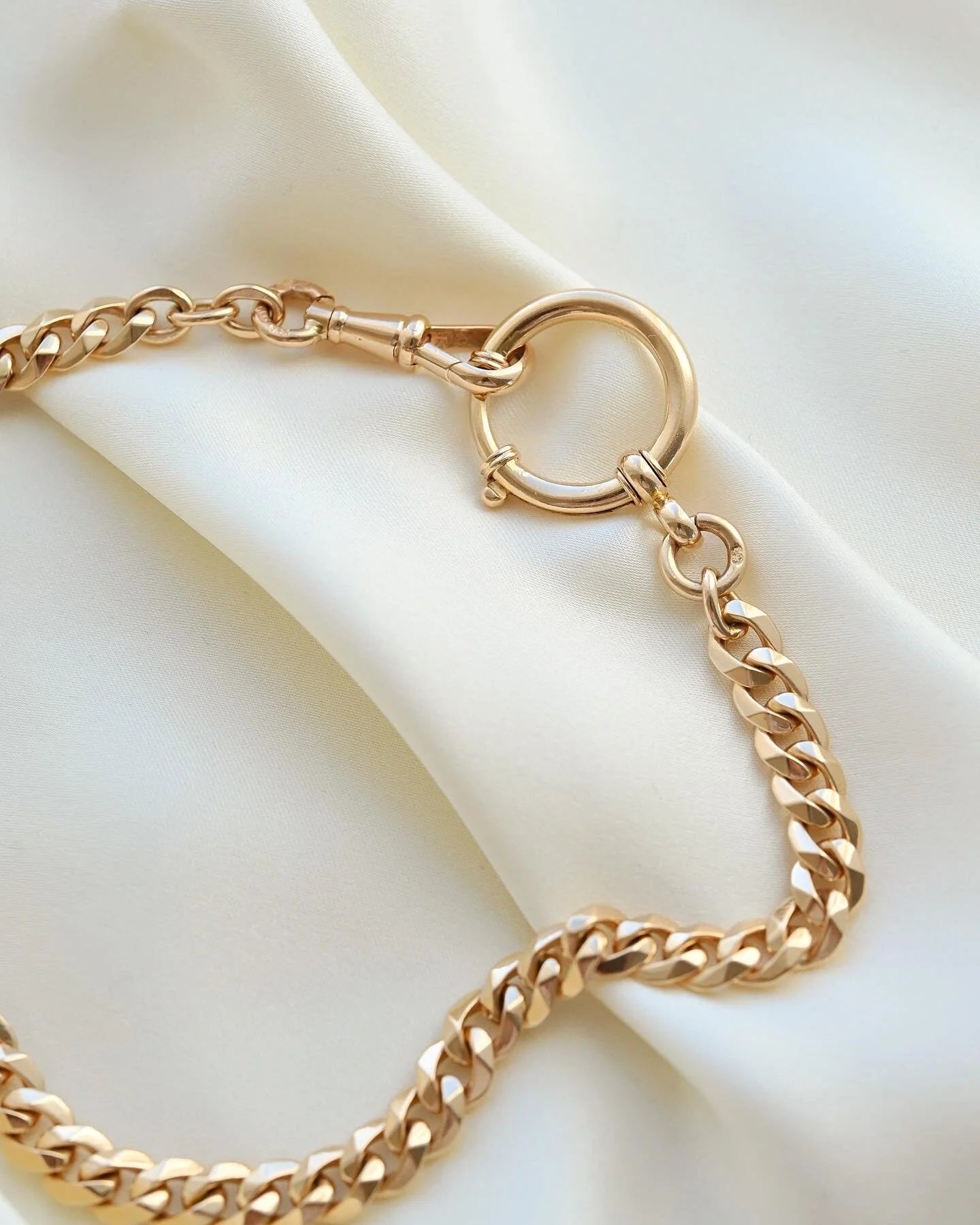 Sublime Antique Swedish Dream Watch Chain 18K Gold 1918