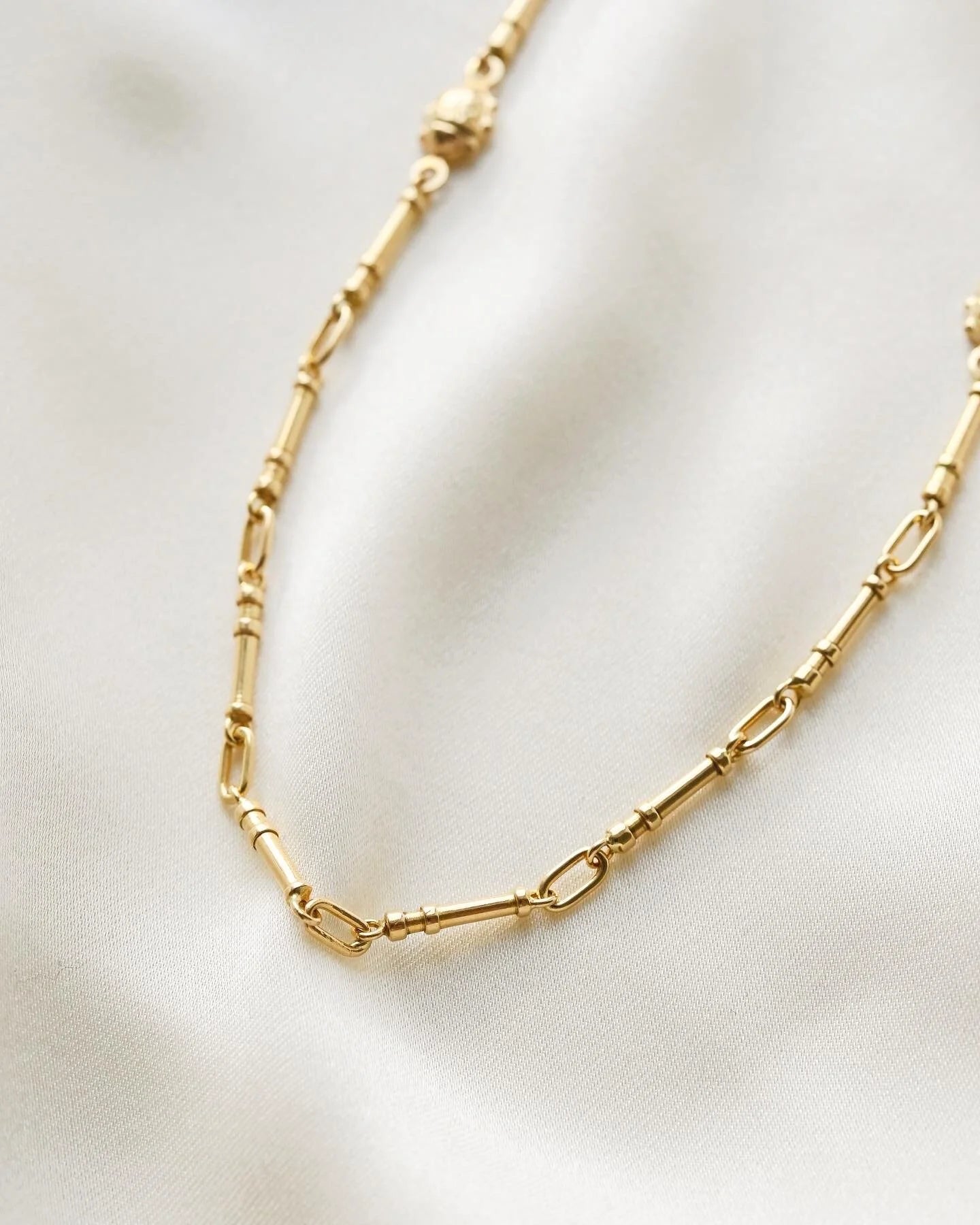 The Best Italian Vintage Ladybug Link Necklace 18K Gold