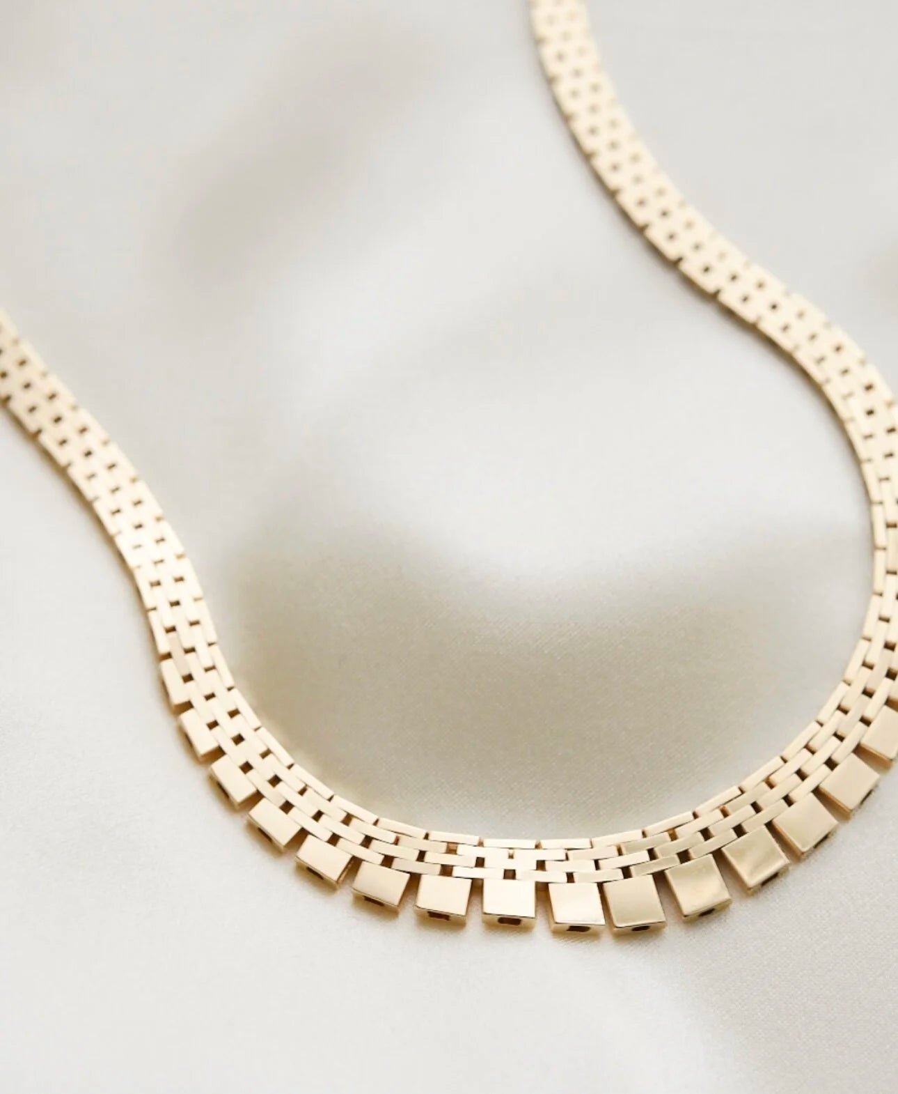 Stunning Example Cleopatra Necklace Danish Vintage 14K Gold 1960s