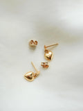Puffy Heart Vintage Earrings 18K Gold
