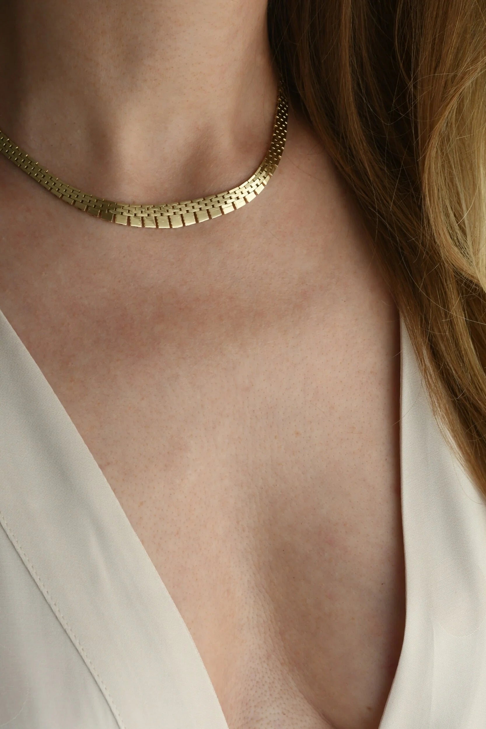 Gorgeous Sexy Brick Link Chain 29.5 Grams 14K Solid Gold