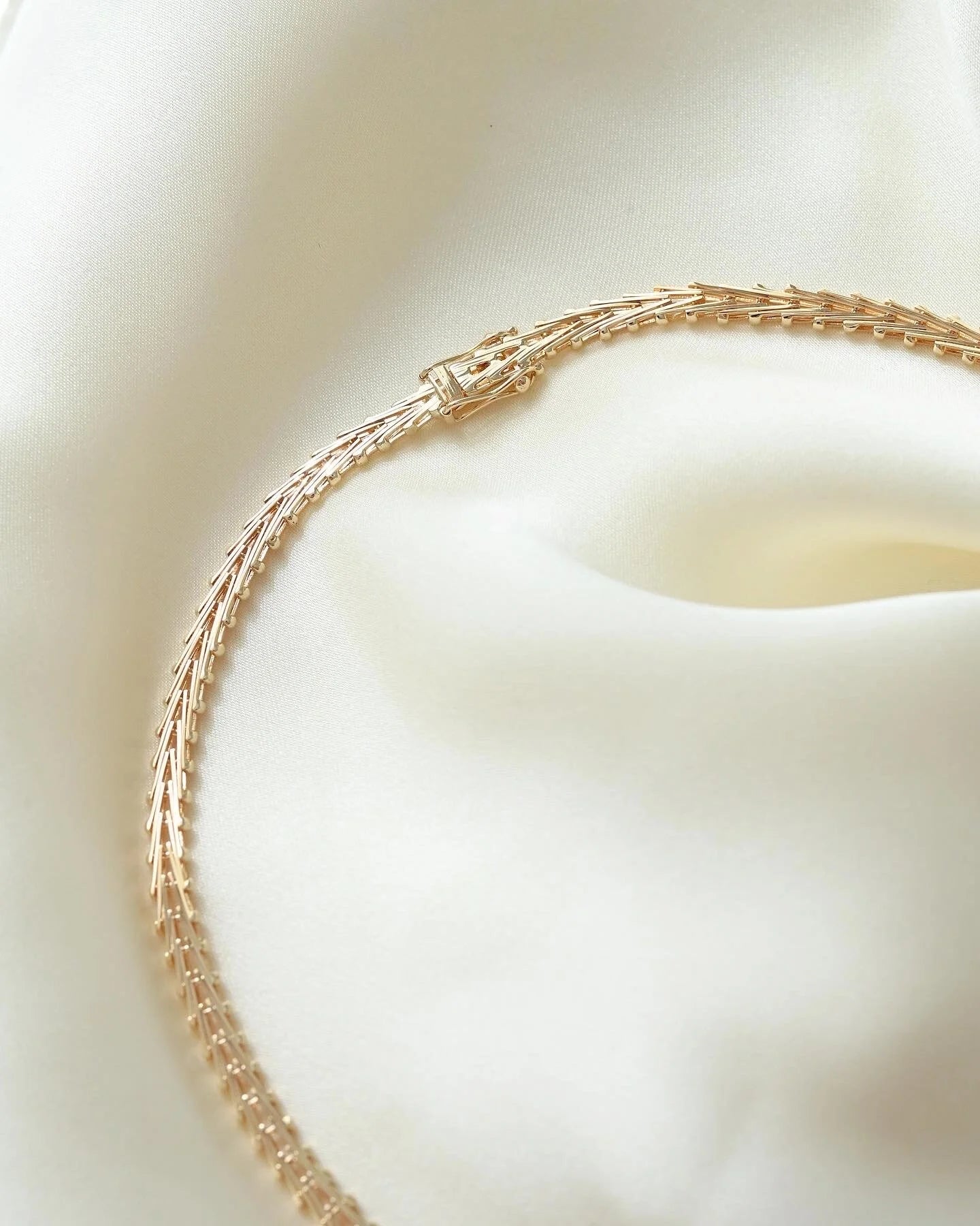 Special Release! (Number 2) Amazing Danish Geneva Link Necklace 14K Gold 1960