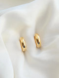 Ultra Shiny Vintage Hoop Earrings 18K Gold