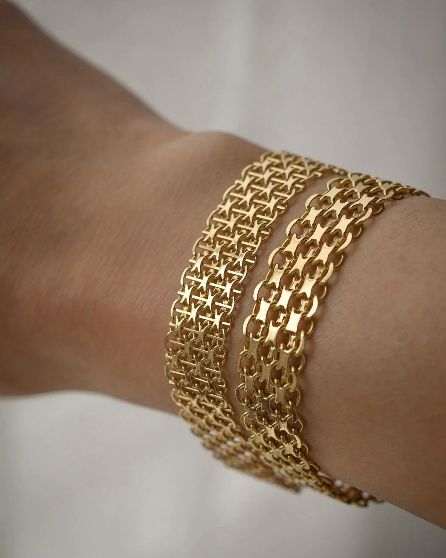 Radiant X Link Bracelet 18K Gold 1965