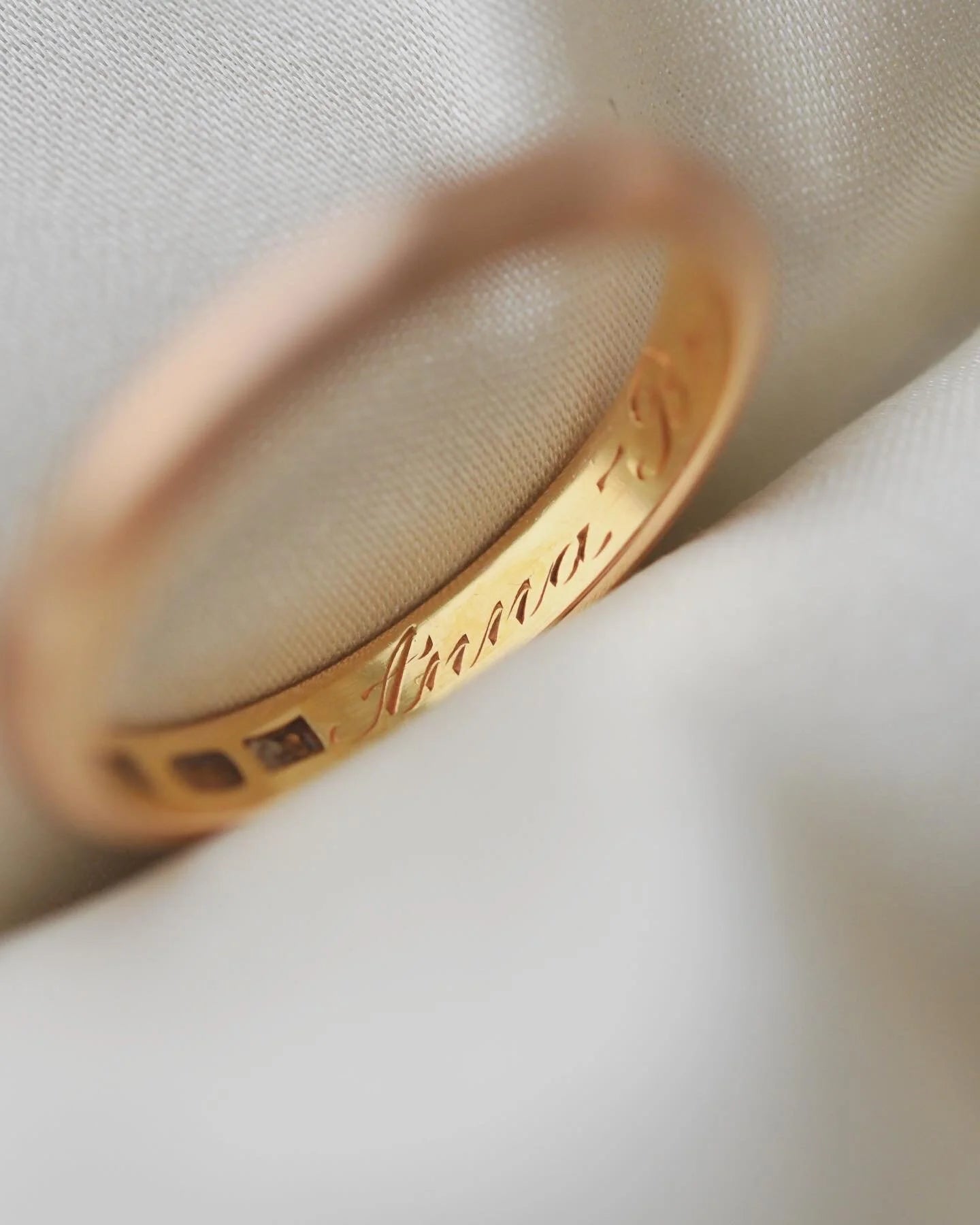 Anna and Arthurs 1930s 20K Rose Gold Bands