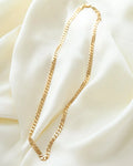 An Extraordinary Wide Flat Curb Link Chain 18K Gold 1970