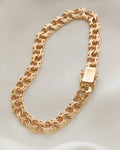 Extreme Top Condition Rose Toned Swedish Vintage Bismarck Bracelet 18K Gold 1970
