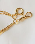 16.5 Inches Antique Watch Chain Double Curb 18K Gold 1916