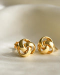 Beautiful Mid Century Knot Earrings 18K Gold