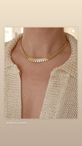 Amazing 30 Grams Brick Link Necklace 14K Gold