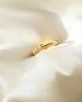 Lemon and Sunshine Ring w Diamonds 18K Gold