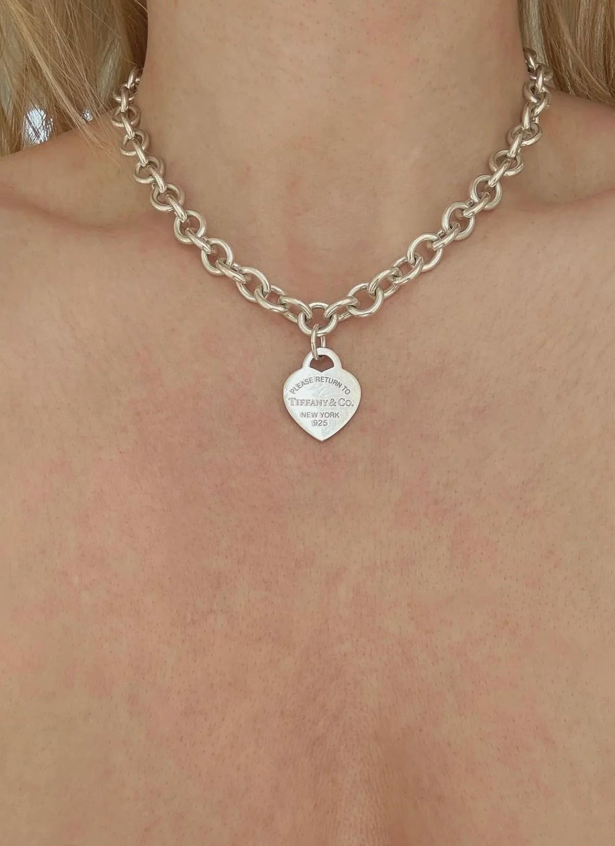The Iconic Vintage Heart Tag Necklace Tiffany & Co. Sterling Silver